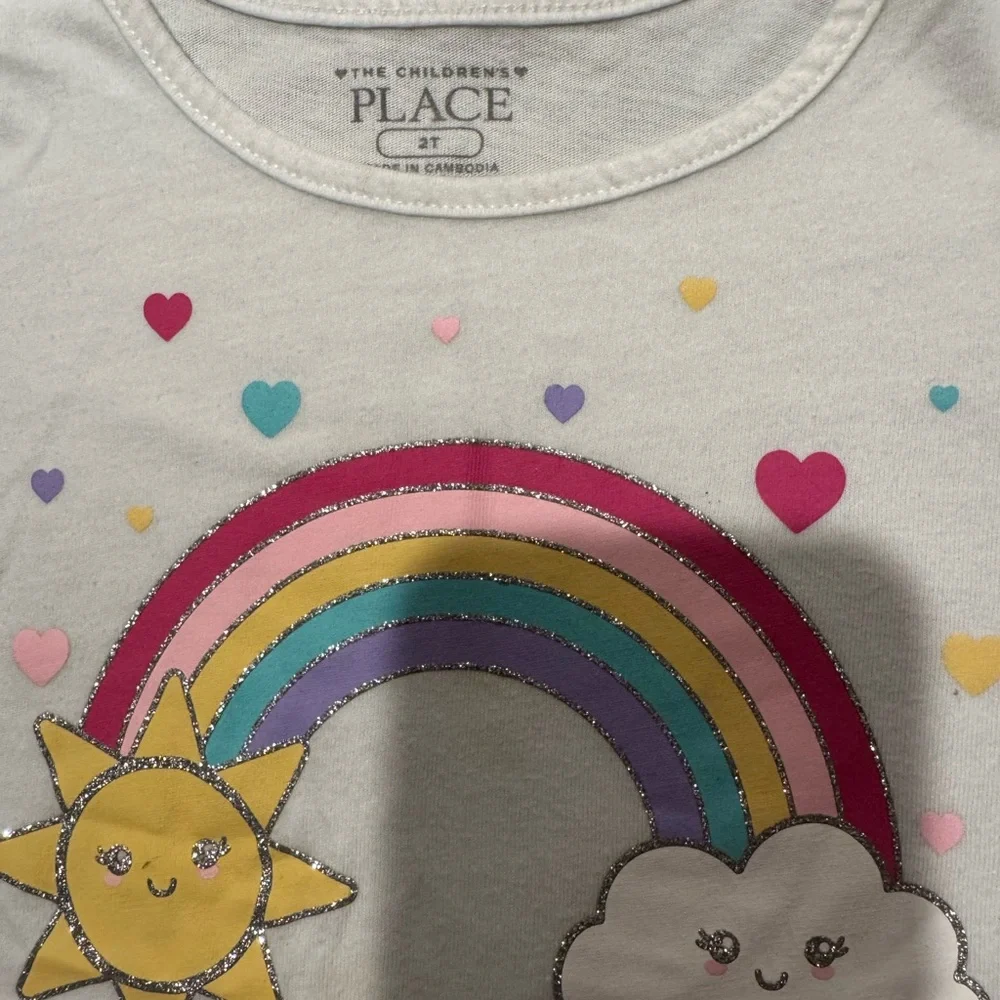 The Children's Place White T-Shirt - Picture 2 of 4